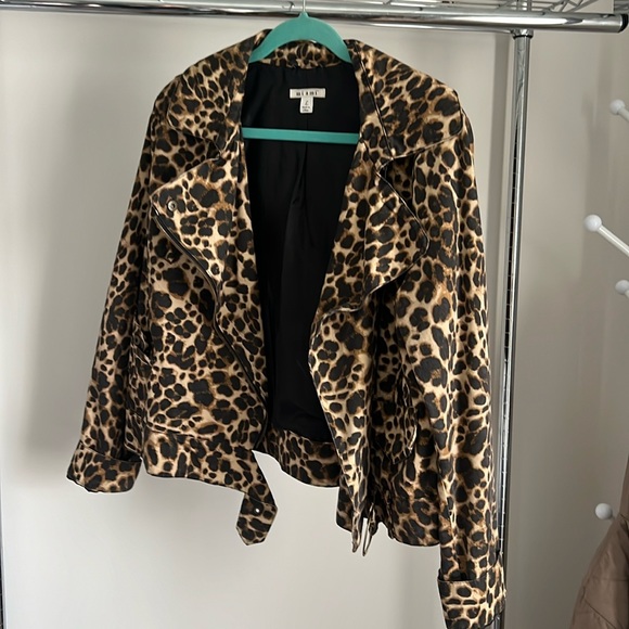 Leopard biker jacket size L - Picture 1 of 1